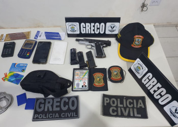 Delegado 'fake' é preso com arma, distintivo e documentos falsos em Teresina